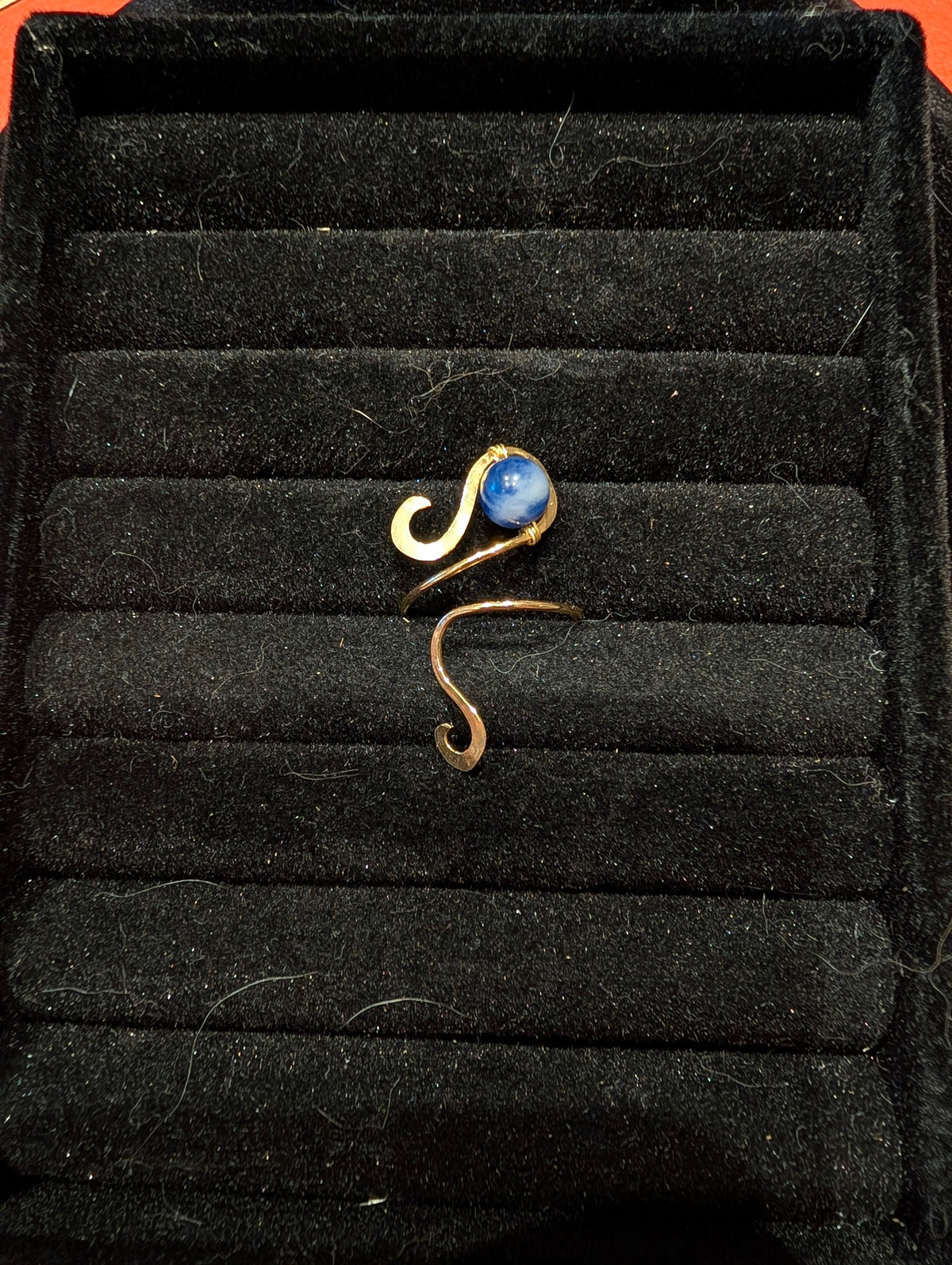 Sodalite Brass Ring