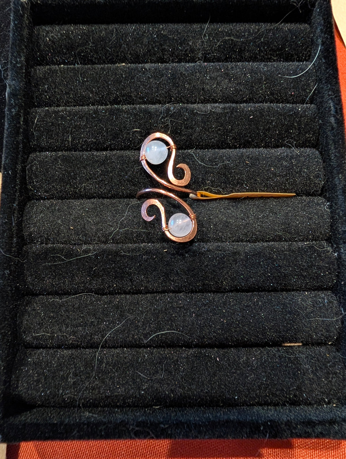 Rose Quartz Copper Ring