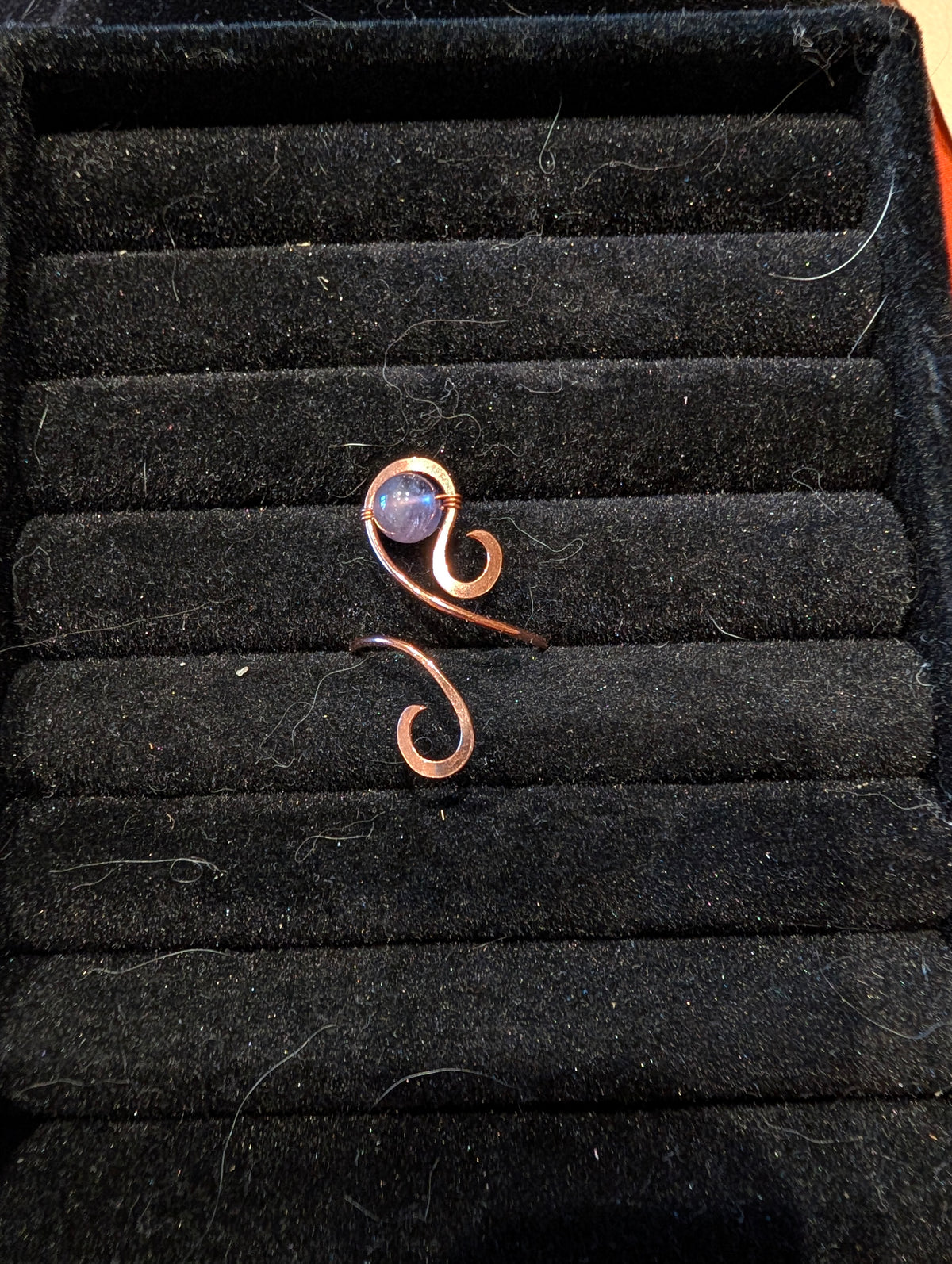 Amethyst Copper Ring