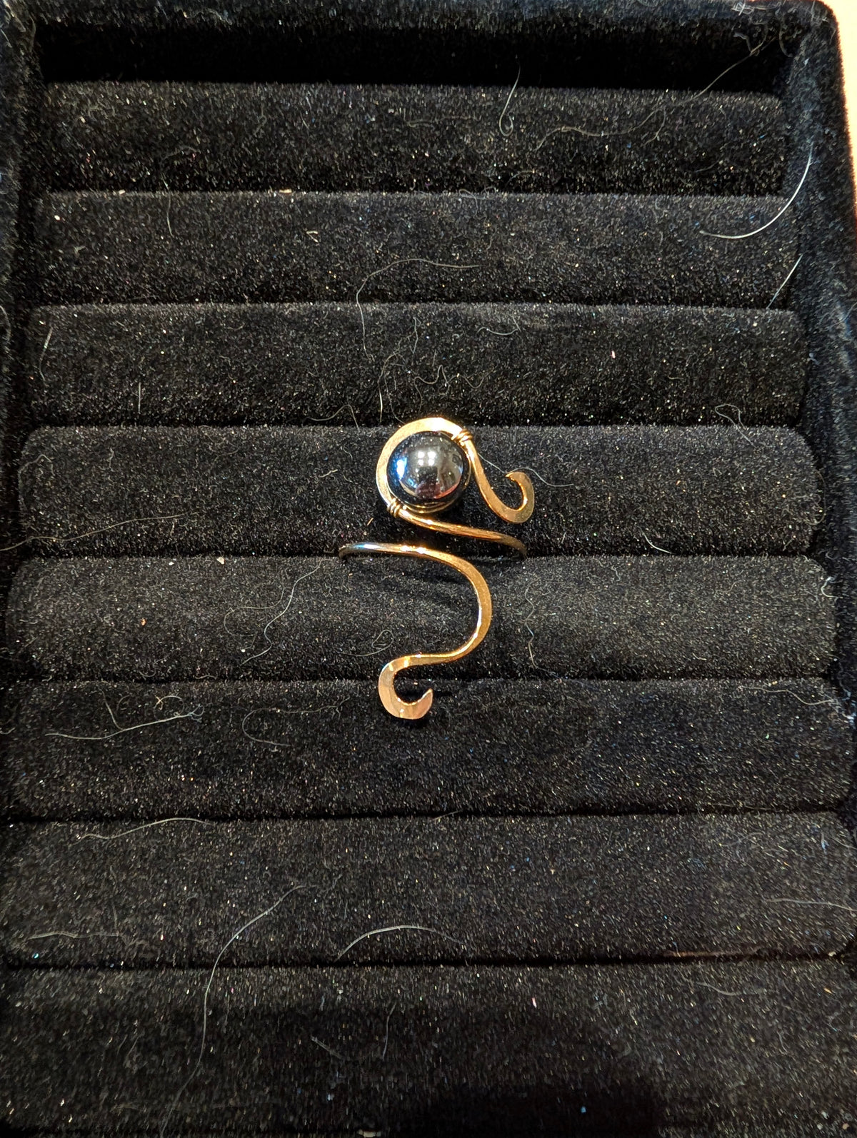 Hematite Brass Ring