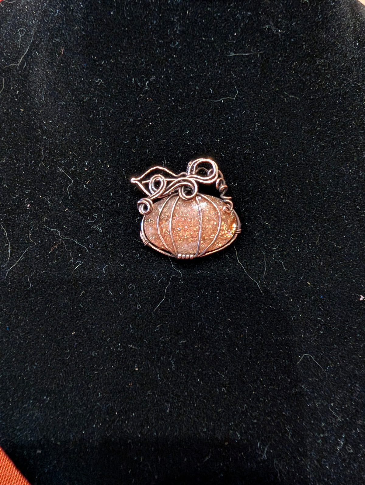 Sunstone Pumpkin Pendant