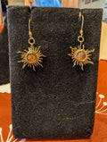 Sunstone Sun Charm Earrings