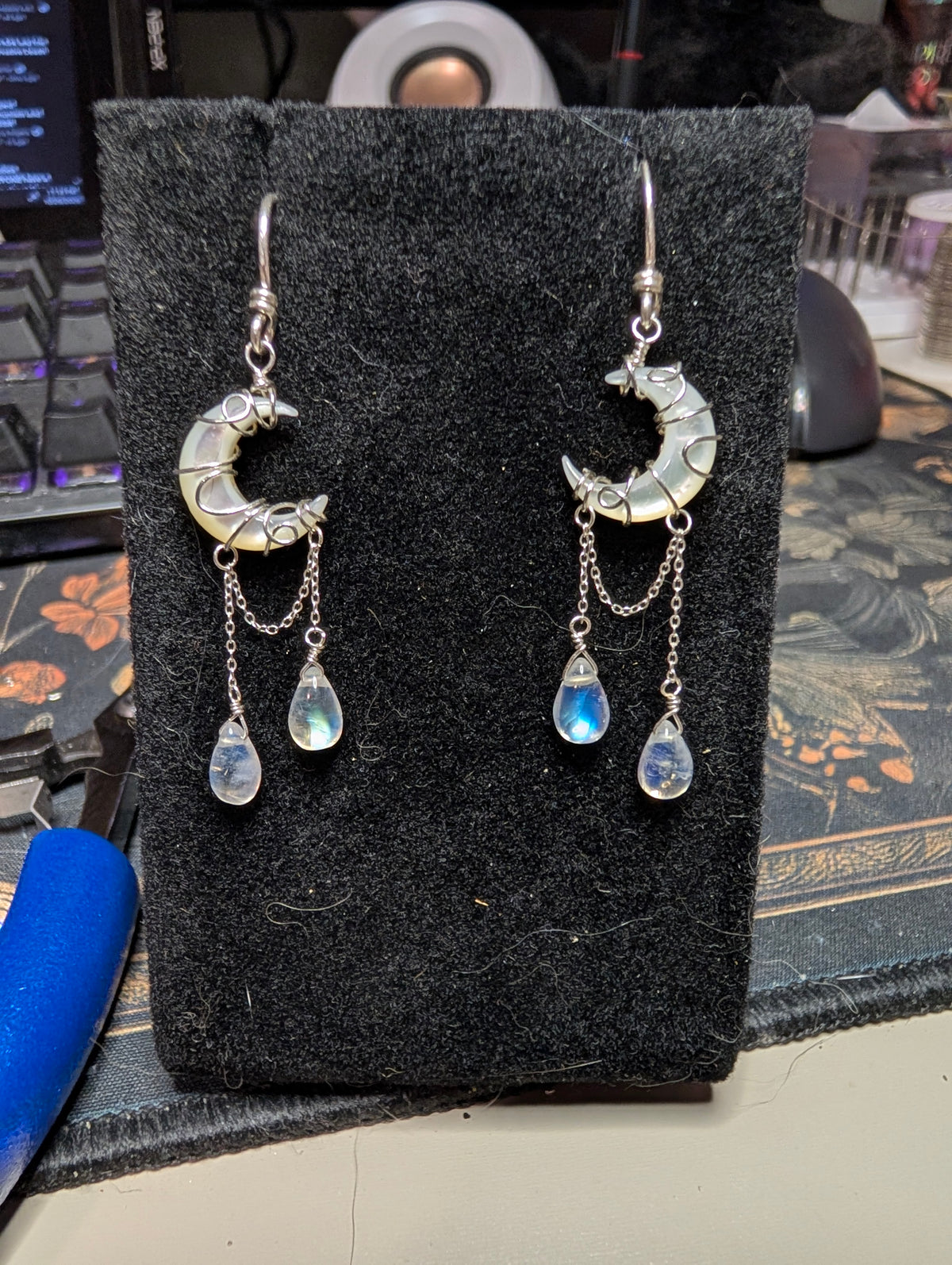 Moon Drop Earrings