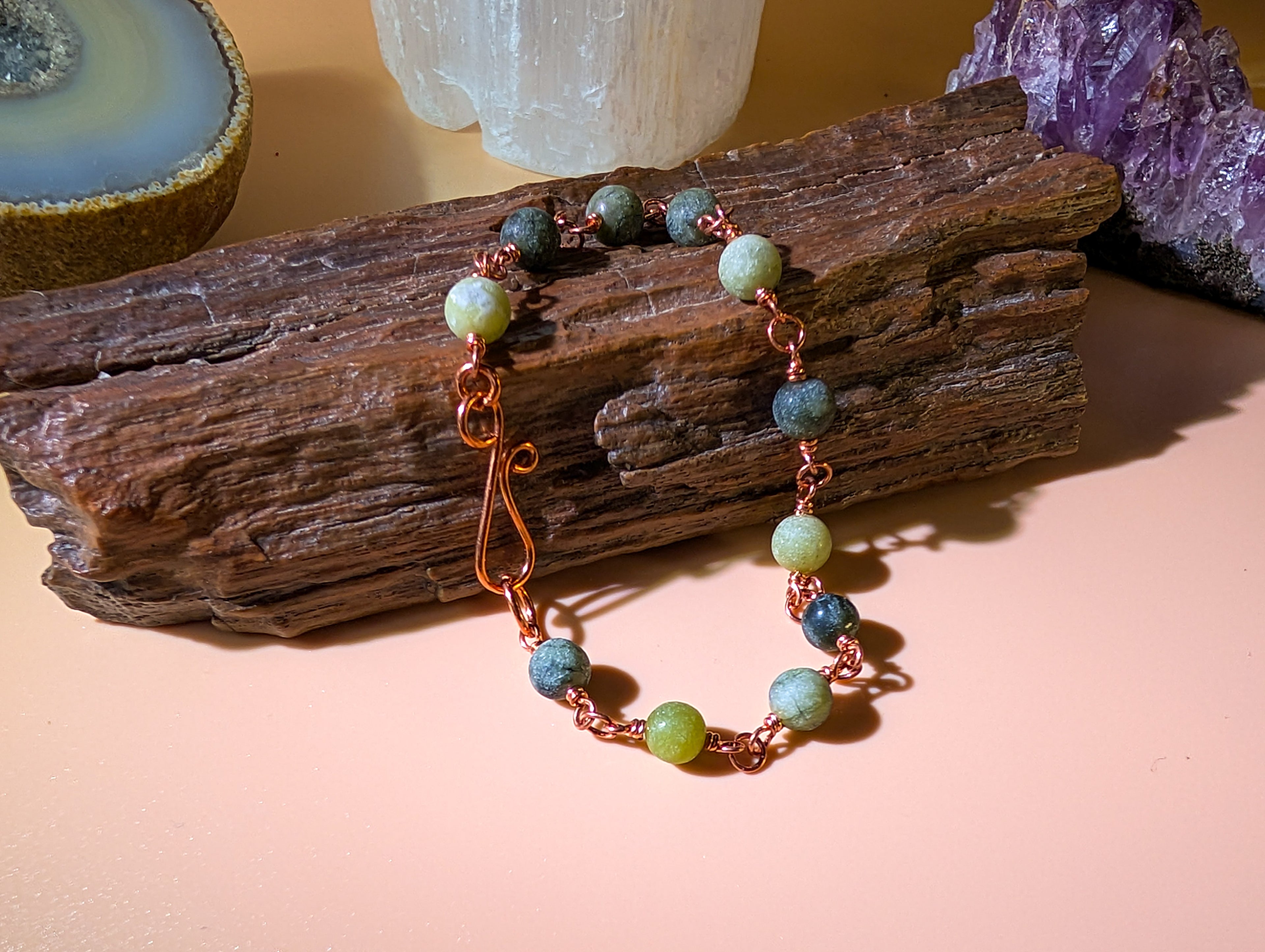 Serpentine Beaded Chain Bracelet