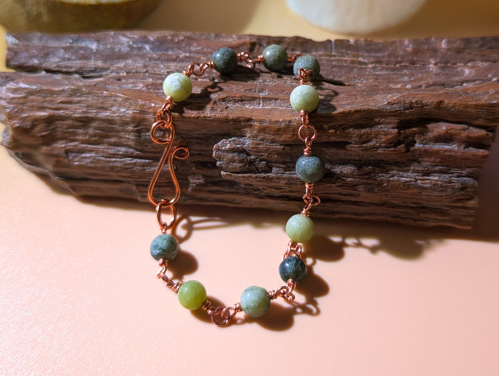 Serpentine Beaded Chain Bracelet