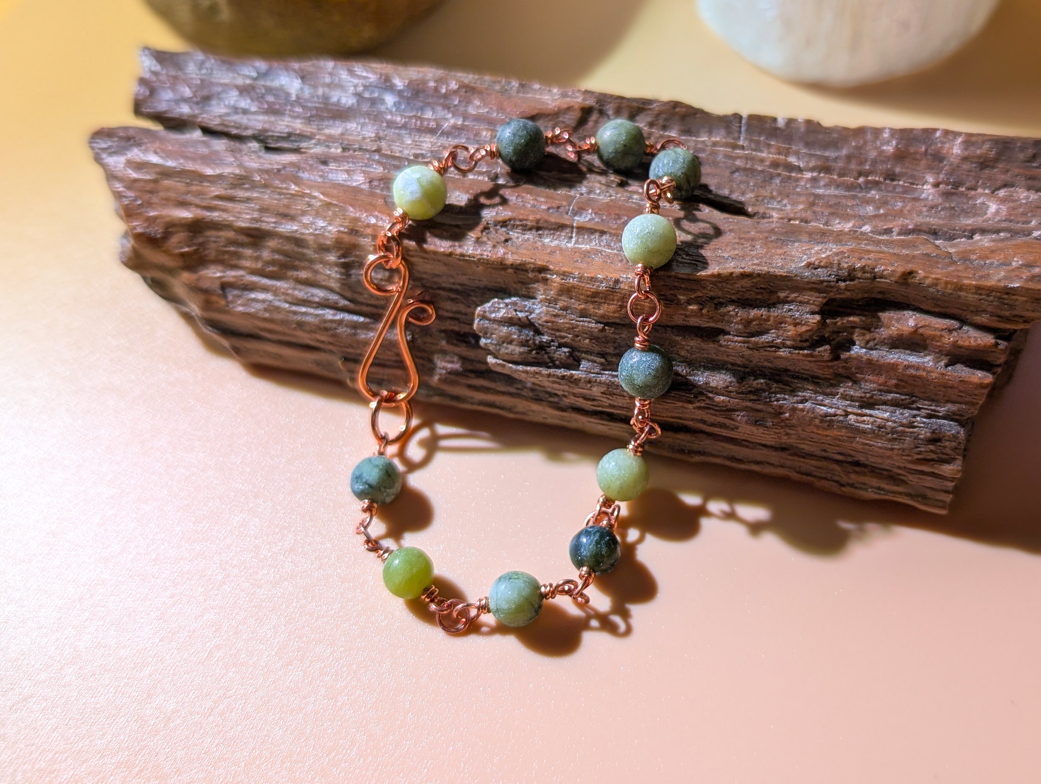 Serpentine Beaded Chain Bracelet