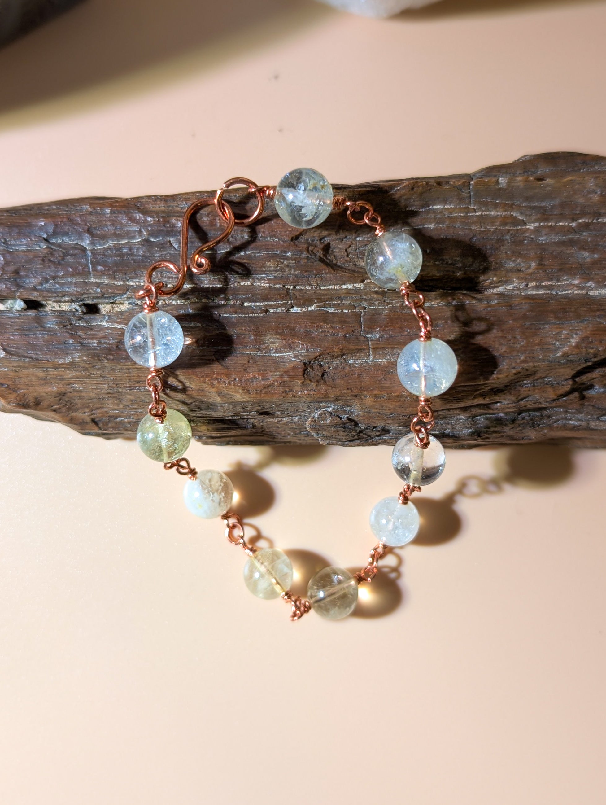 Citrine Bead Chain Bracelet