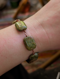 Unakite Bead Bracelet
