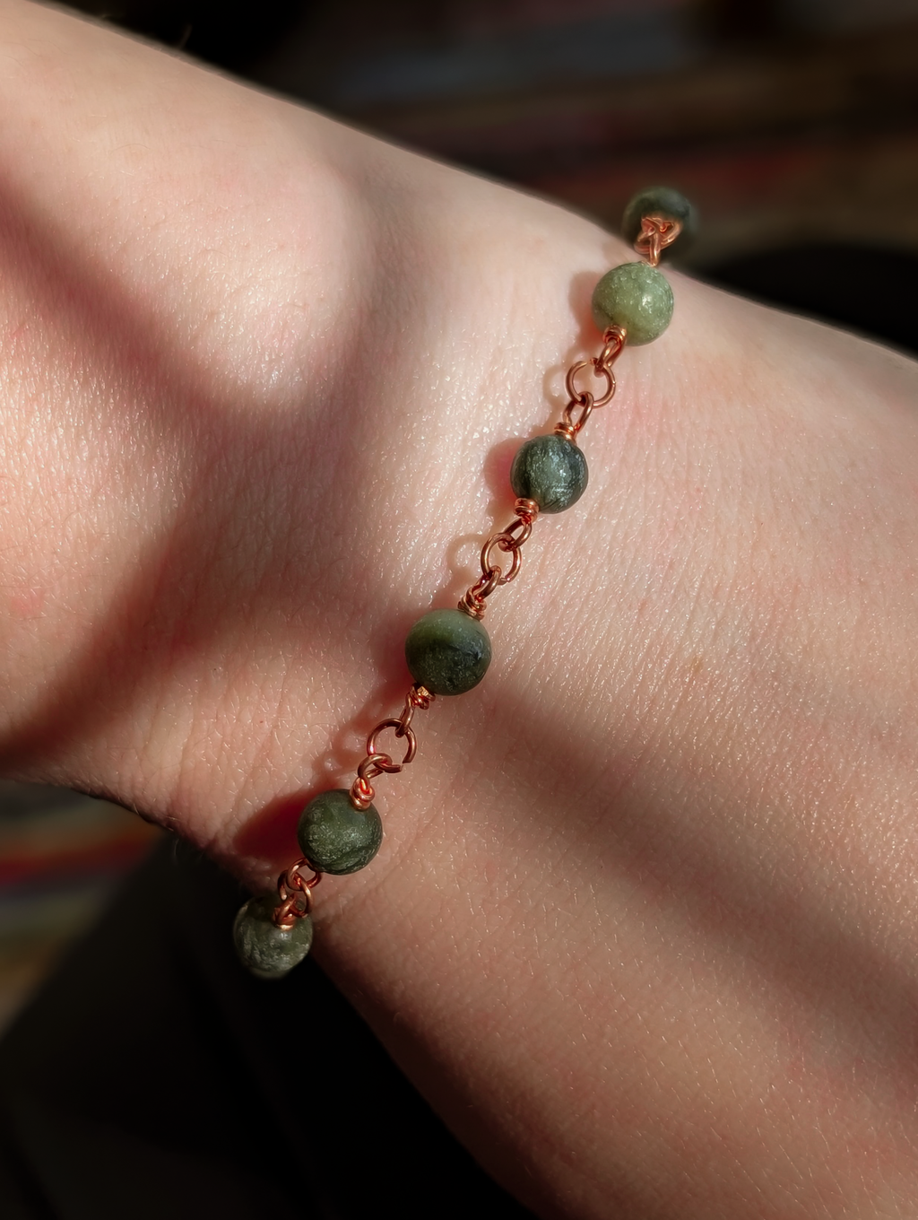 Serpentine Beaded Chain Bracelet