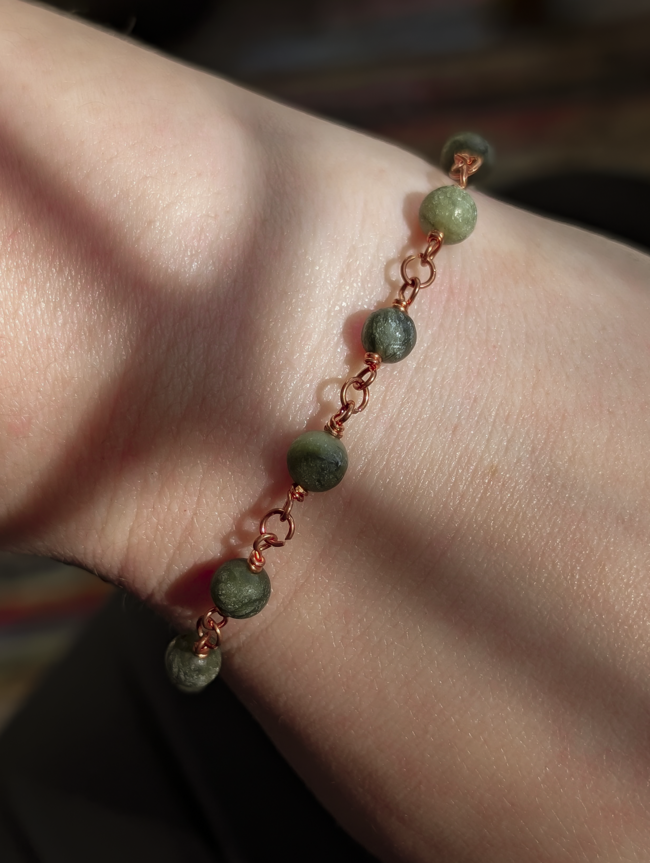 Serpentine Beaded Chain Bracelet