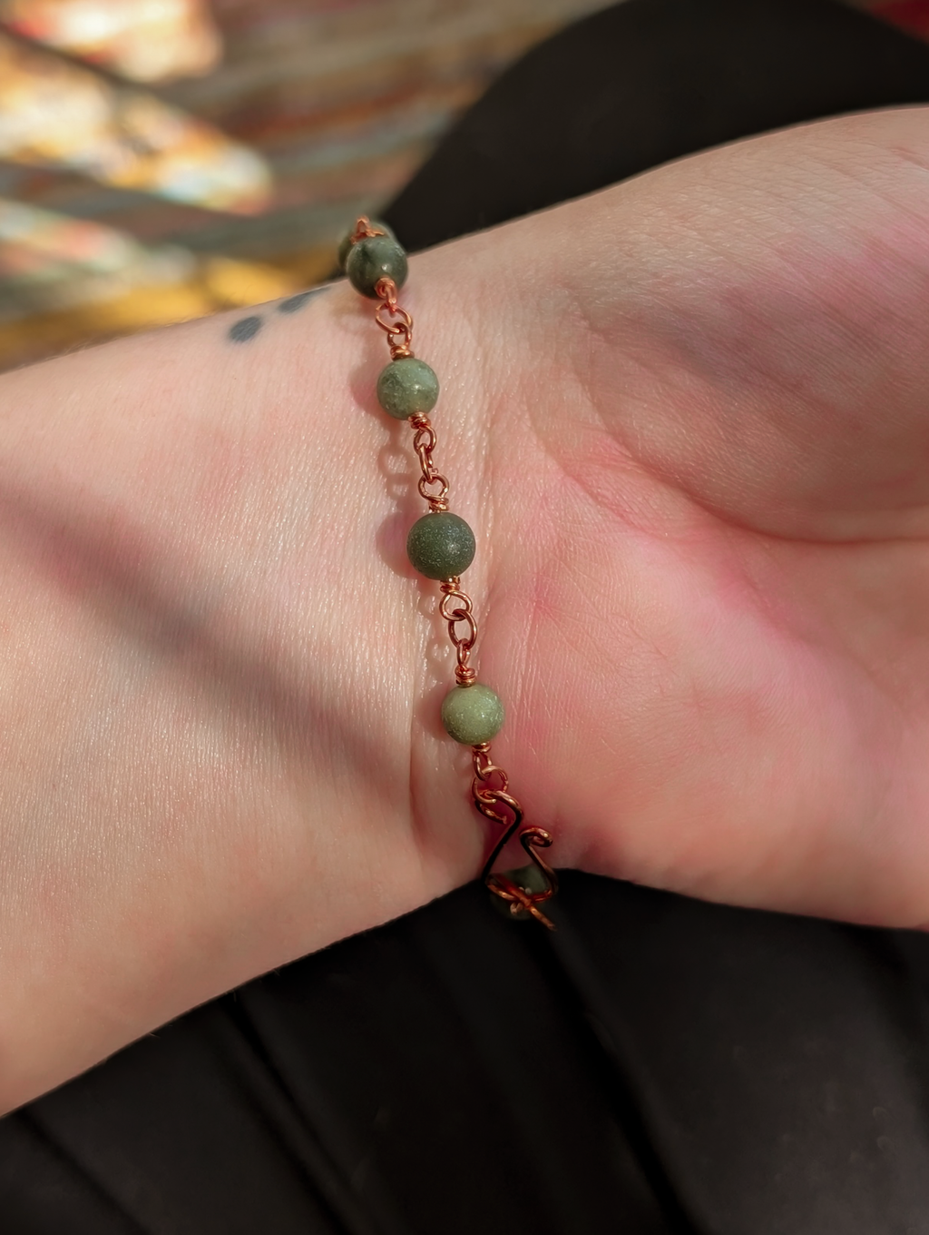 Serpentine Beaded Chain Bracelet