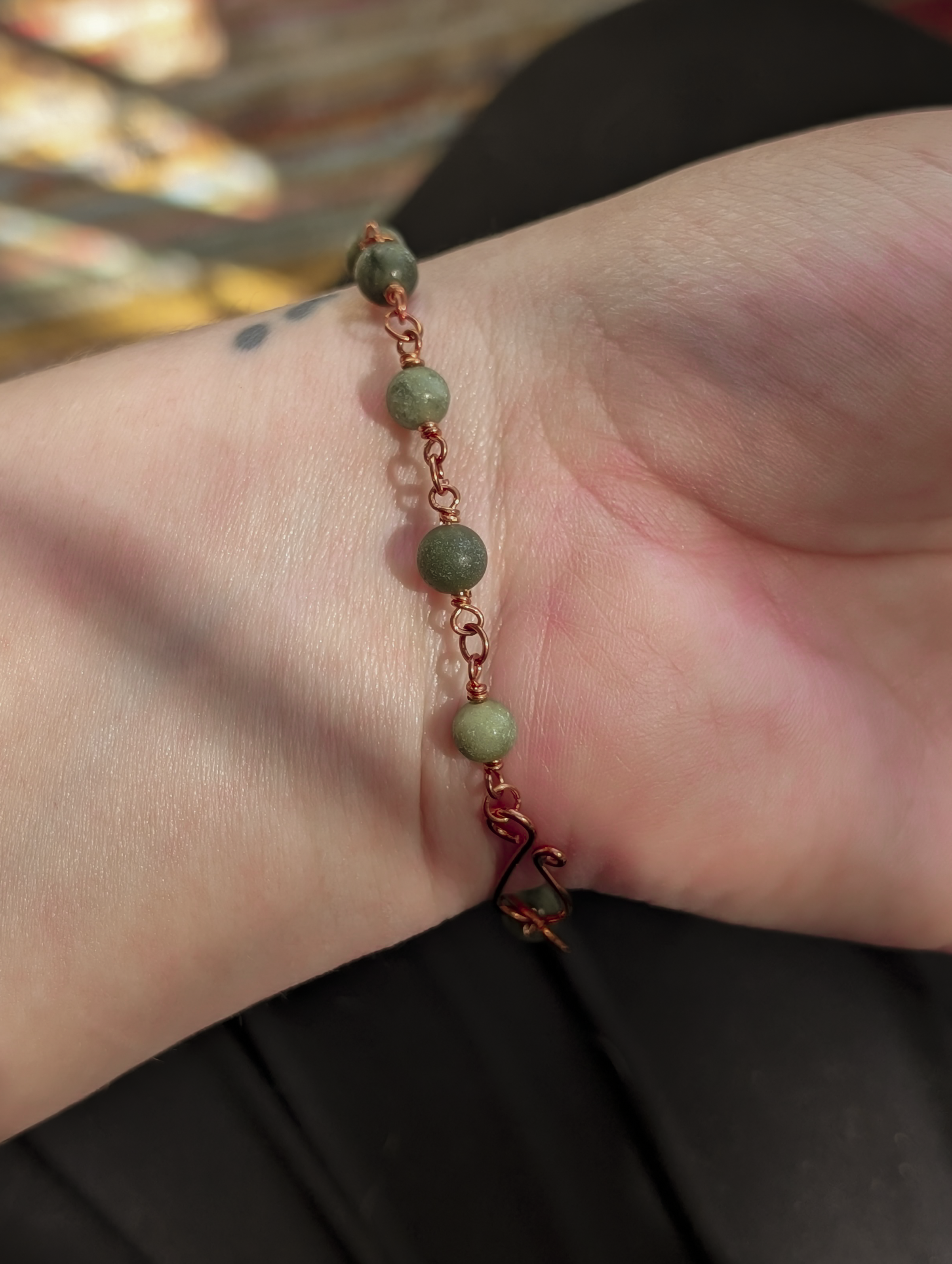 Serpentine Beaded Chain Bracelet