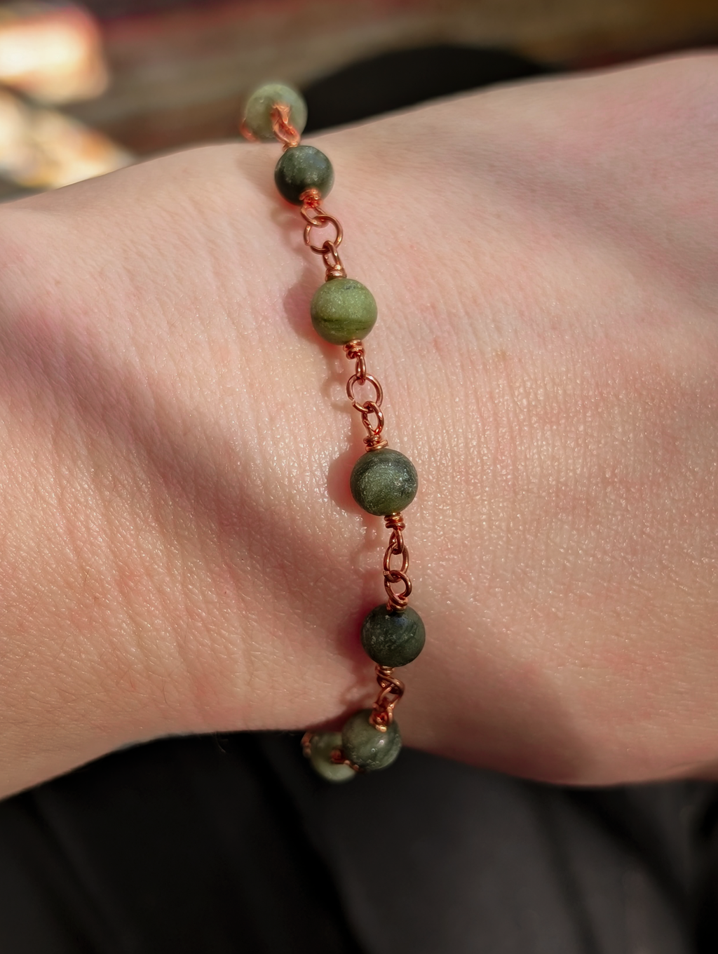 Serpentine Beaded Chain Bracelet