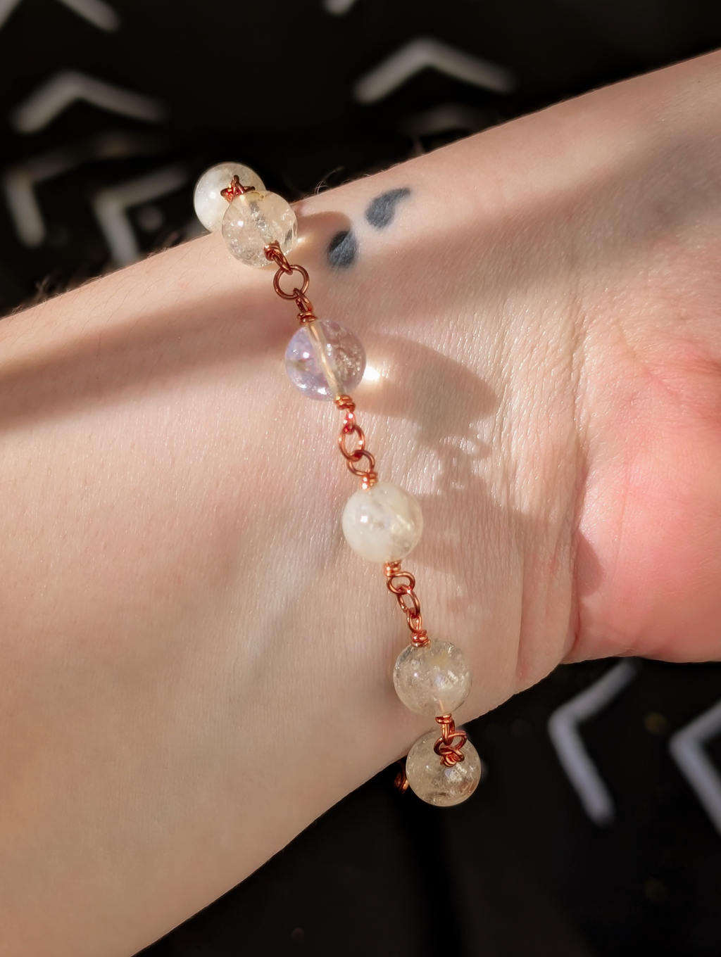 Citrine Bead Chain Bracelet