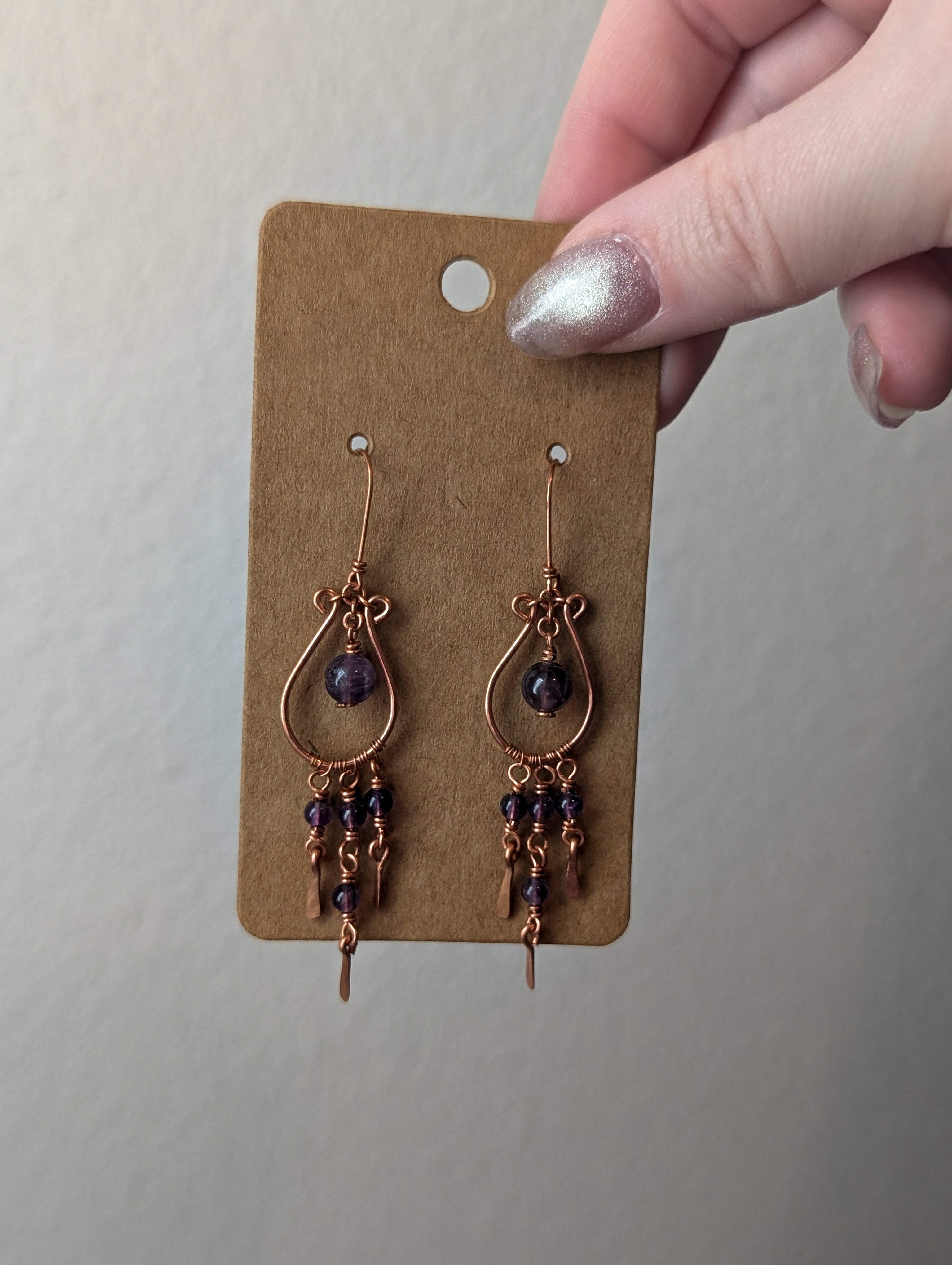 Dangly Amethyst Earrings