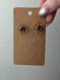 Amethyst Flower Stud Earrings