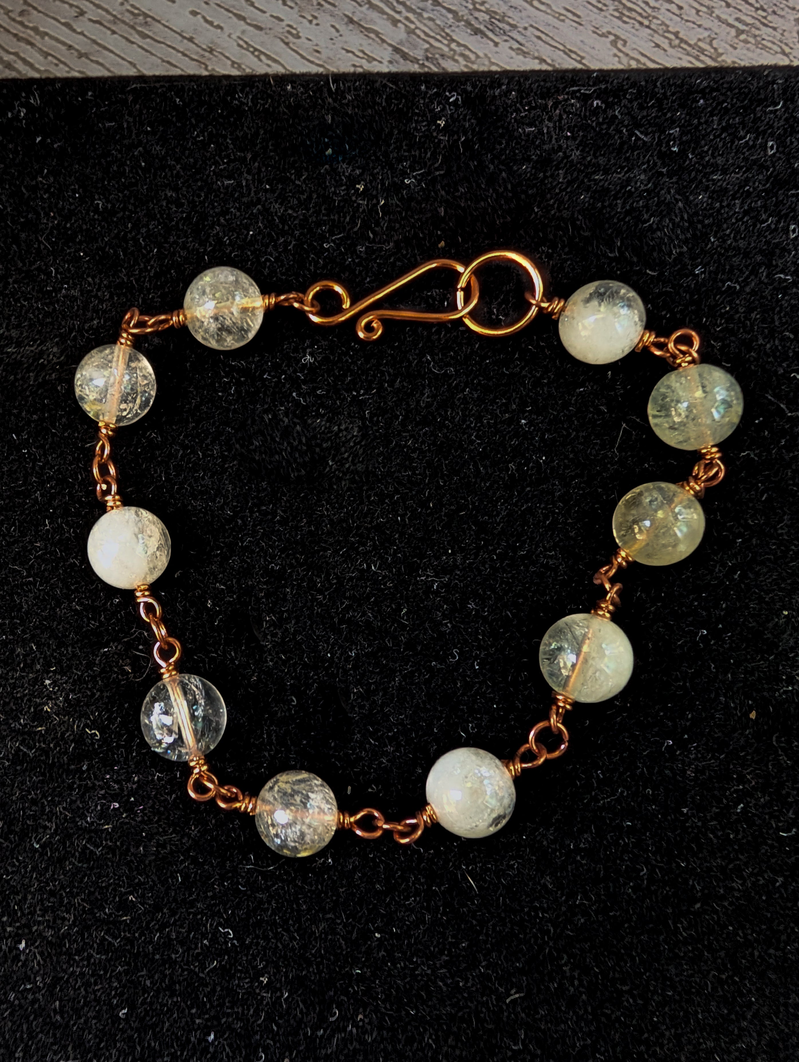 Citrine Bead Chain Bracelet