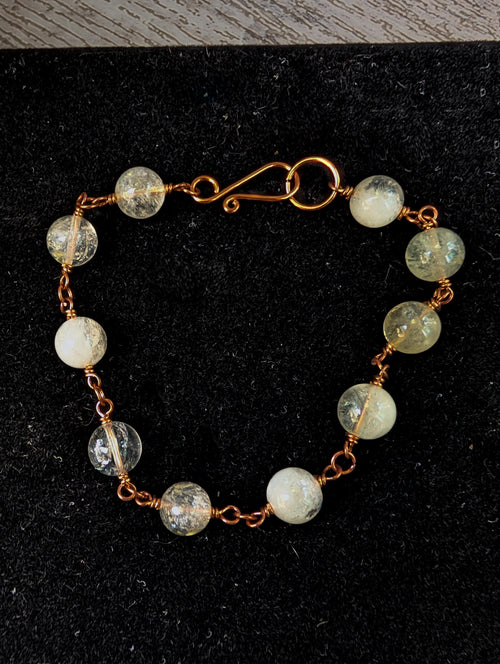 Citrine Bead Chain Bracelet