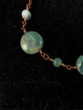 Green Coin Bead Chain Bracelet
