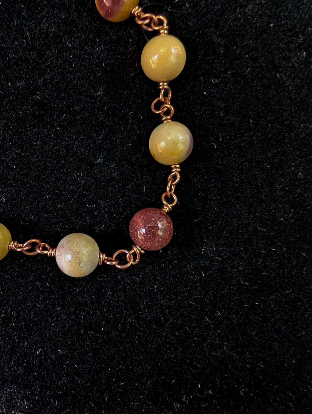 Mookaite Bead Chain Bracelet