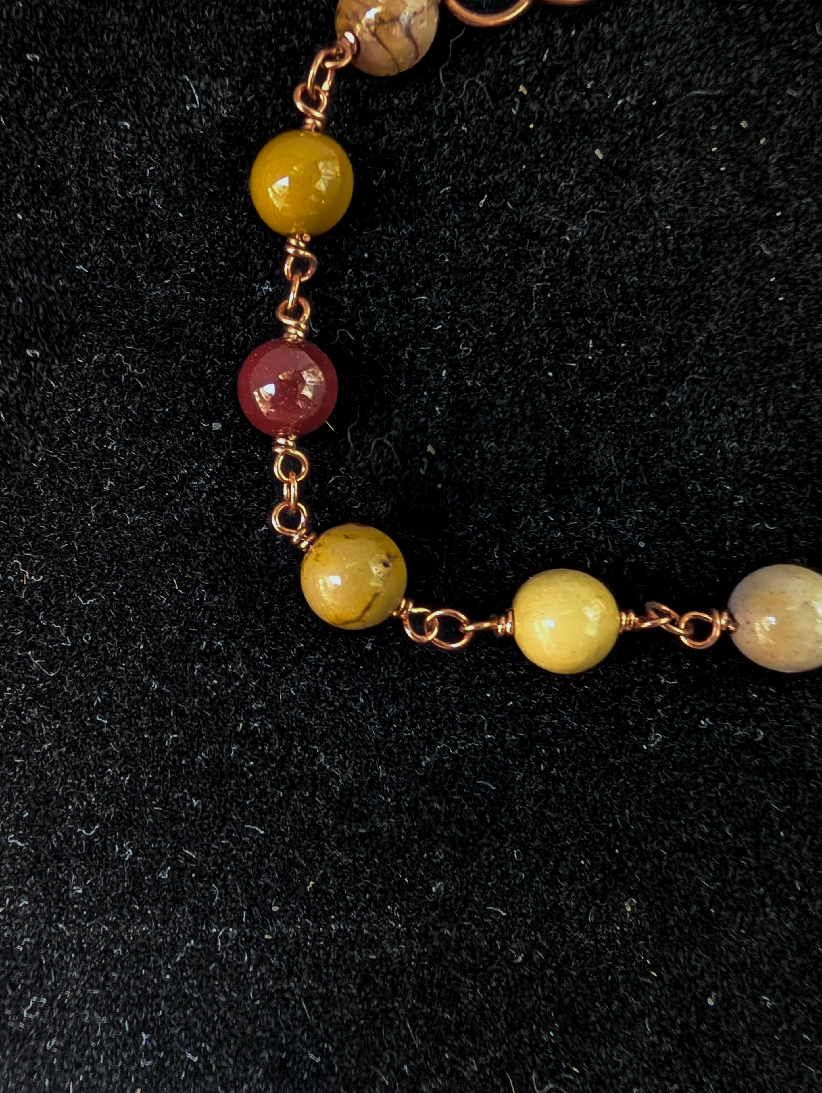 Mookaite Bead Chain Bracelet