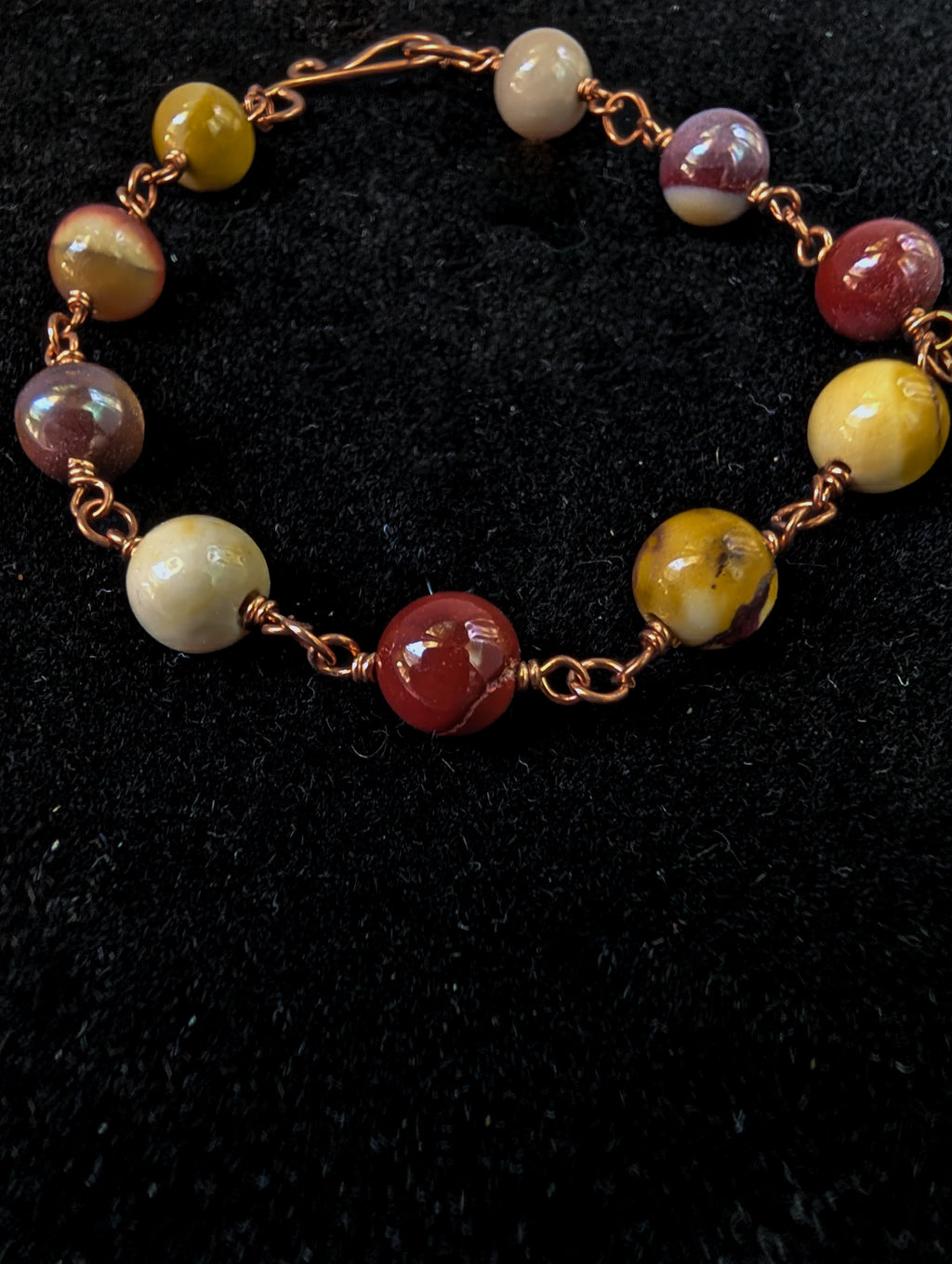 Mookaite Bead Chain Bracelet