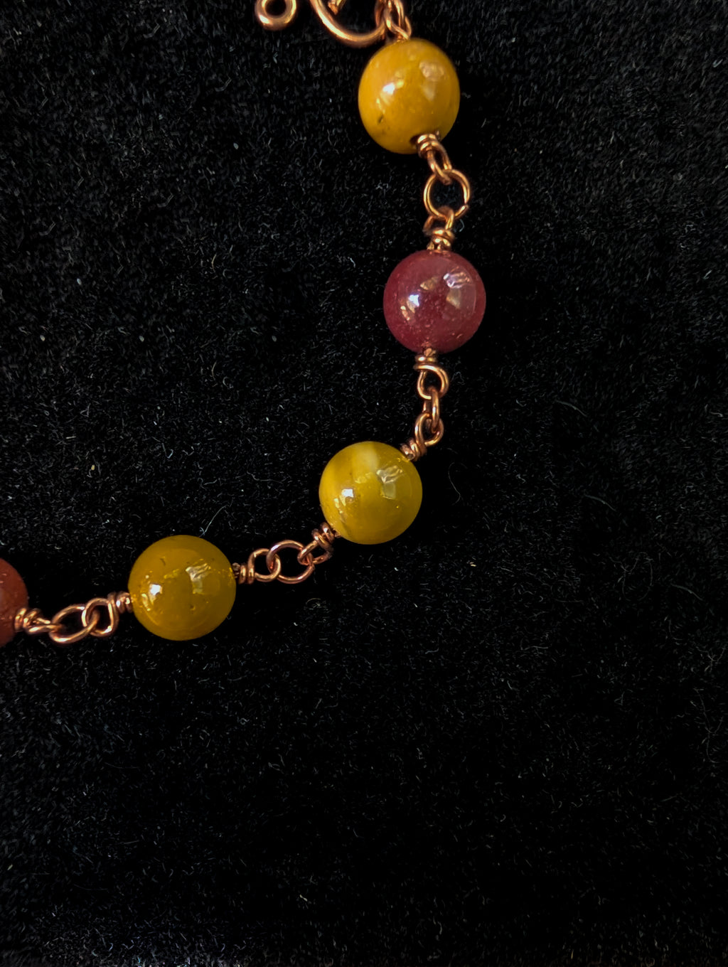 Mookaite Bead Chain Bracelet