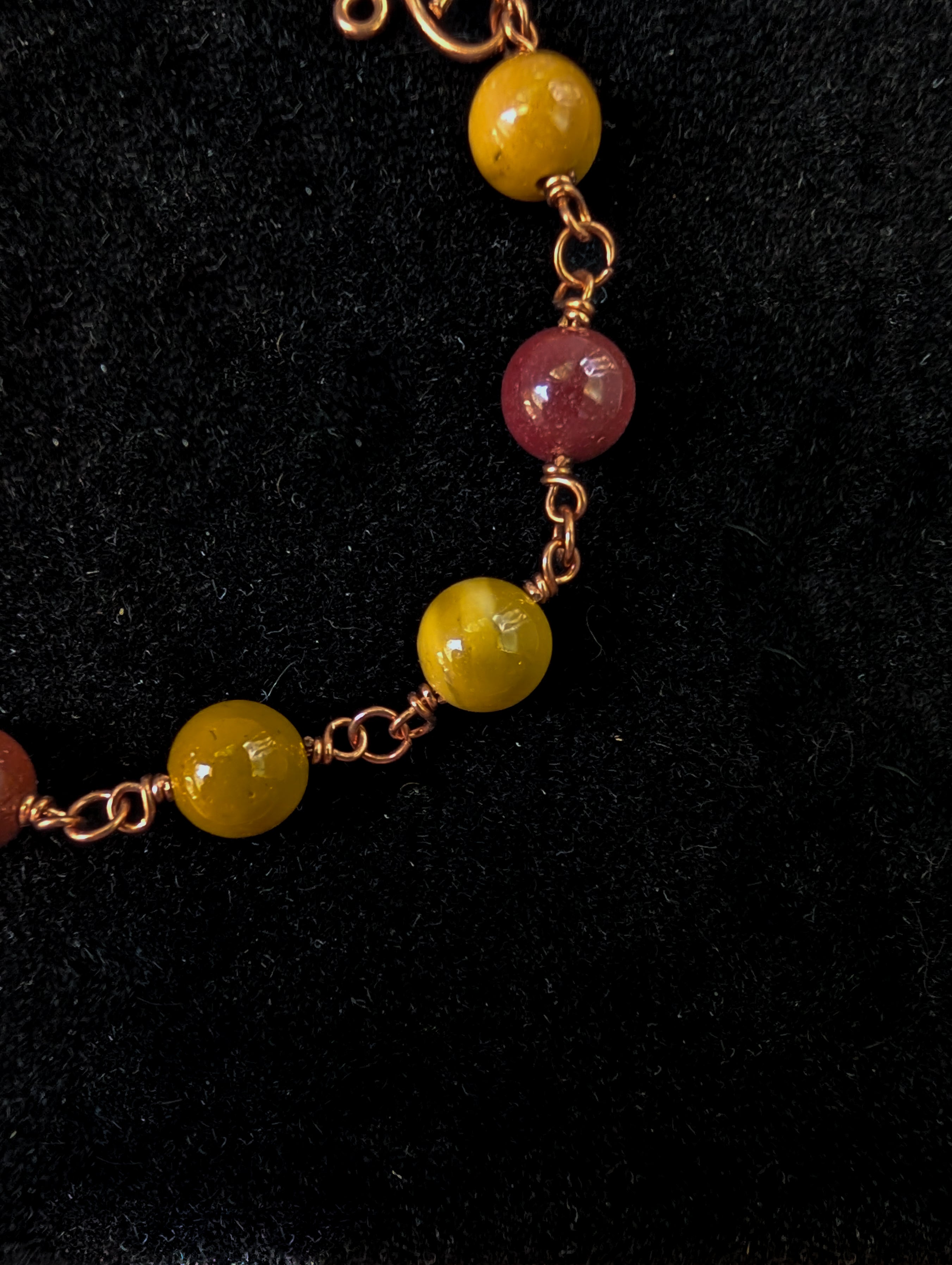 Mookaite Bead Chain Bracelet