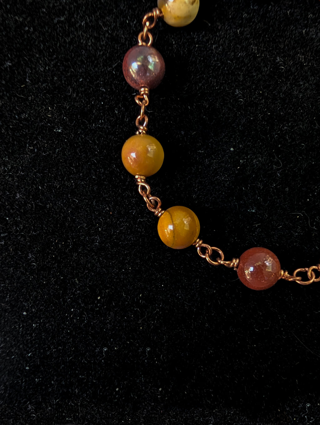 Mookaite Bead Chain Bracelet