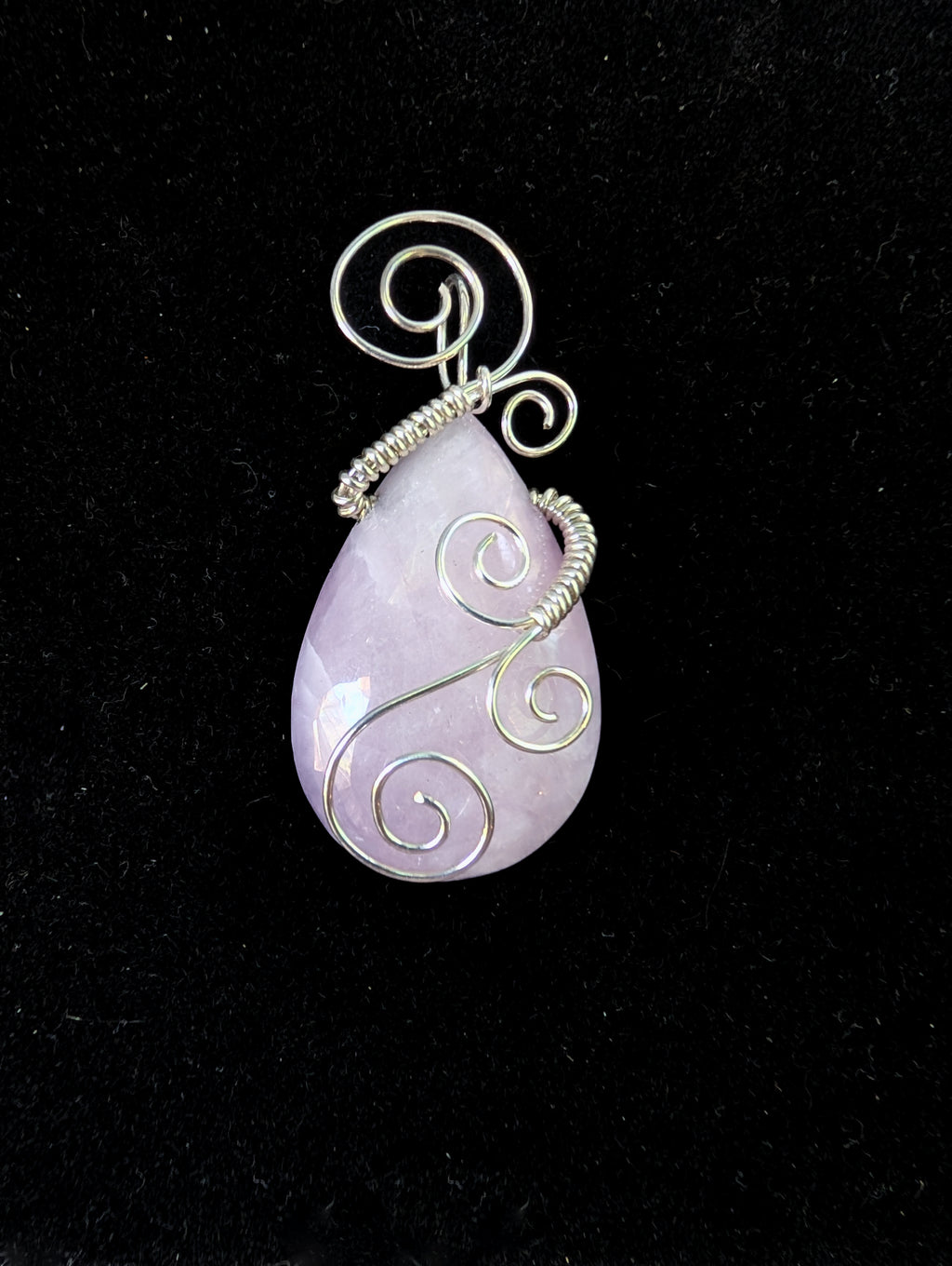 Kunzite Silver Pendant