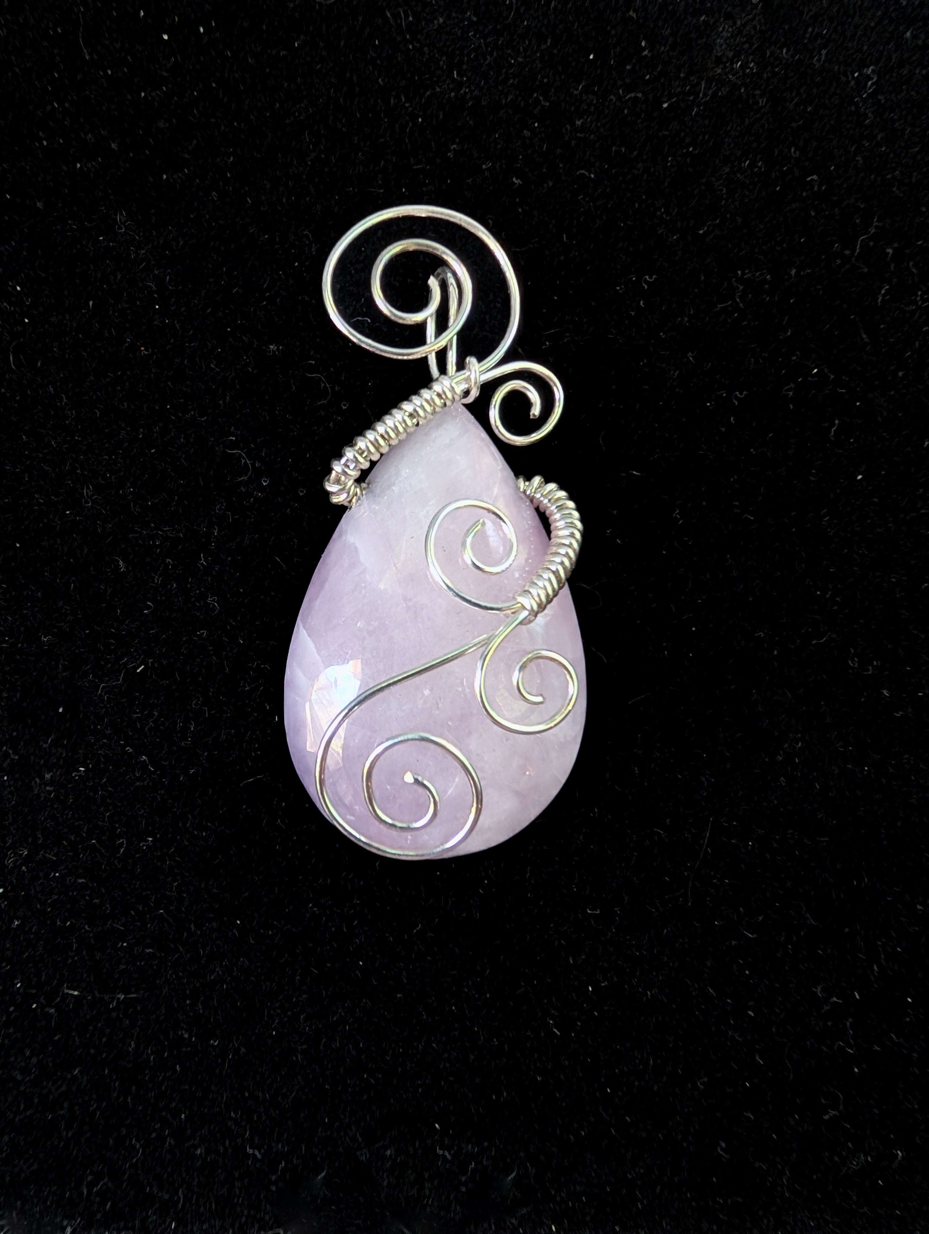 Kunzite Silver Pendant