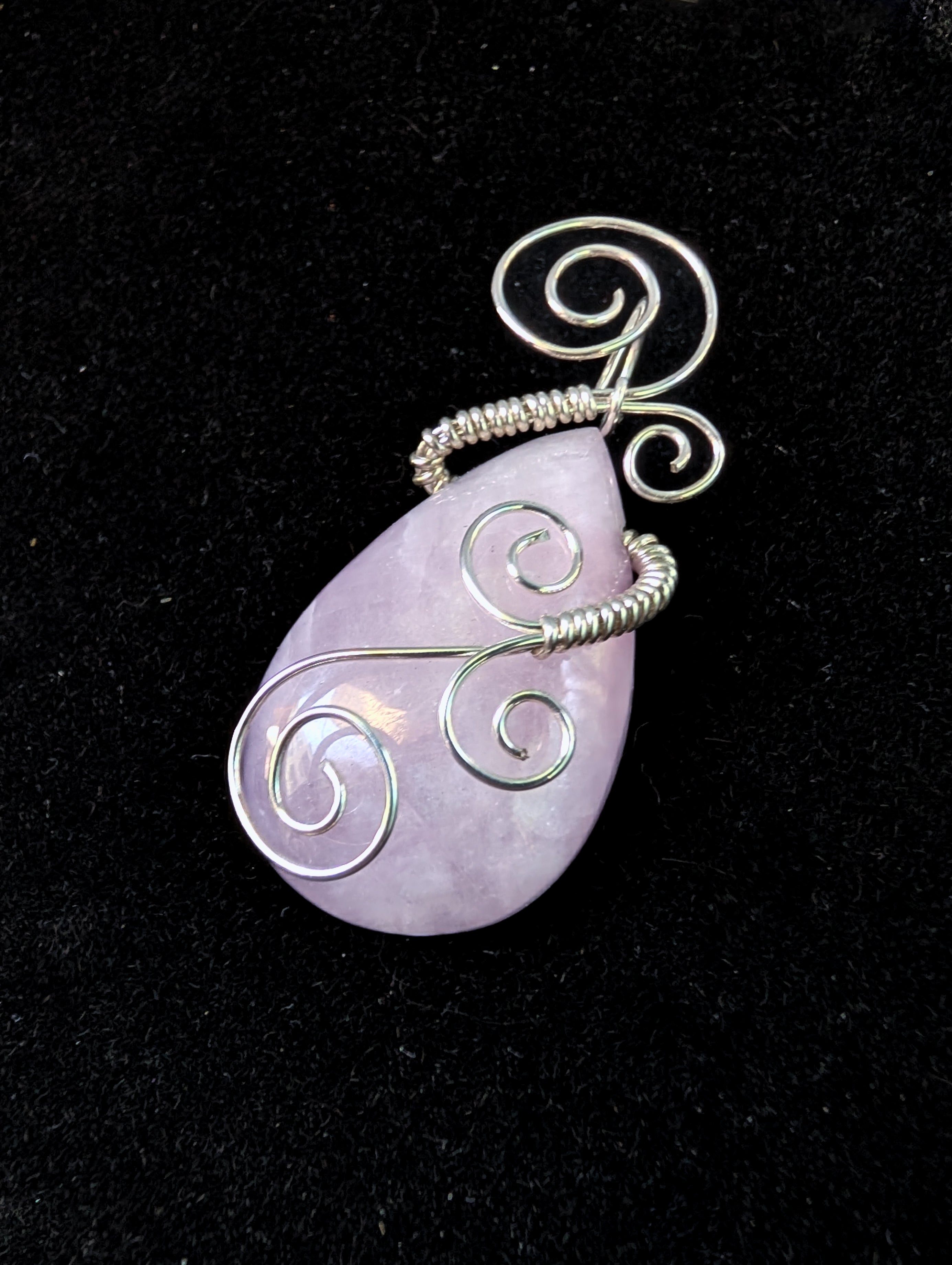 Kunzite Silver Pendant