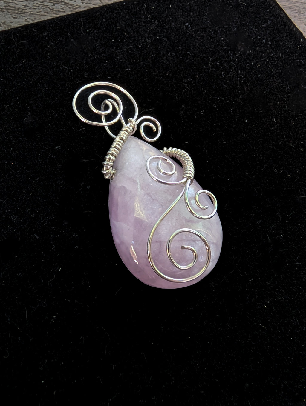 Kunzite Silver Pendant