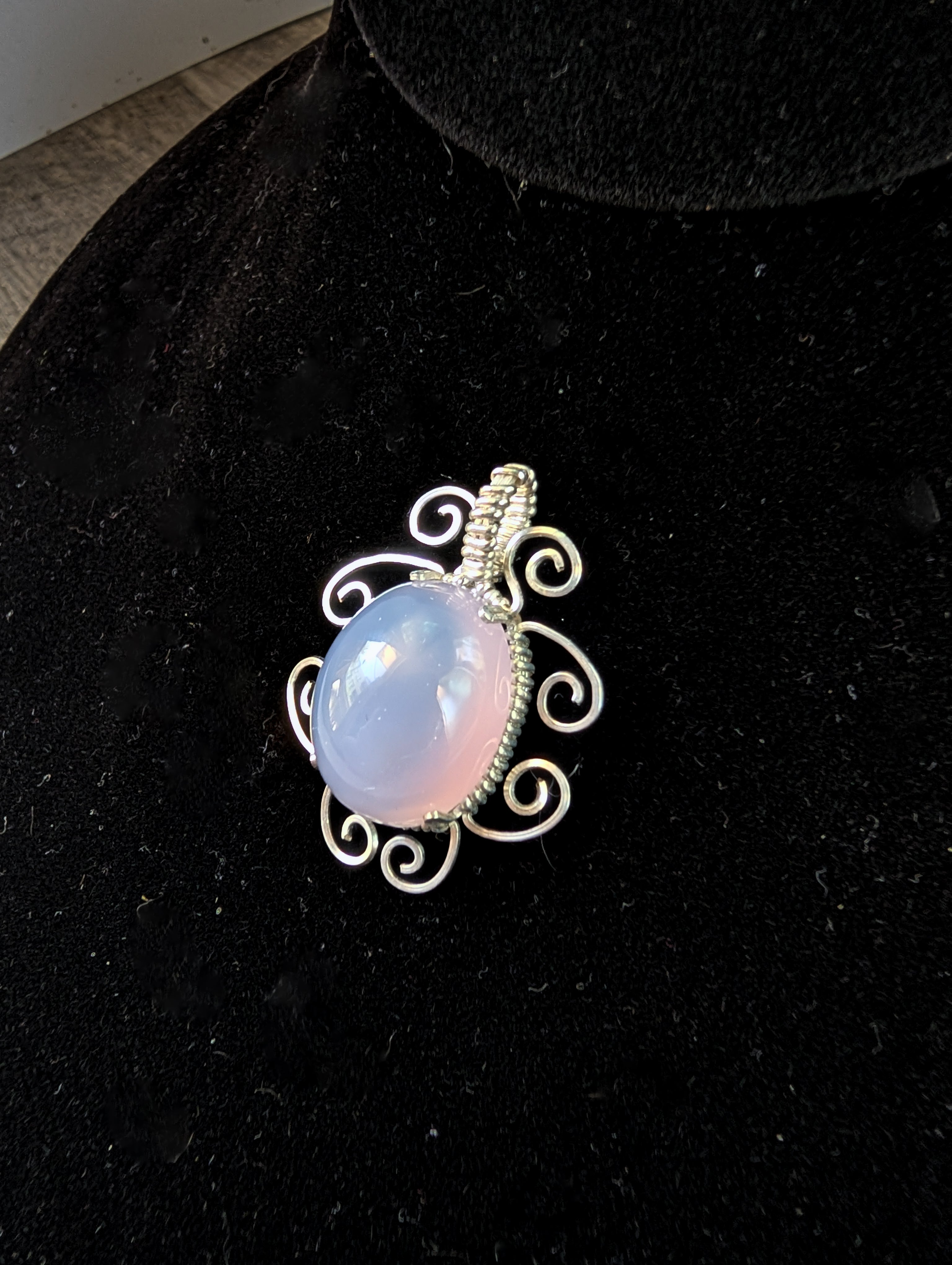 Lavender Chalcedony Pendant