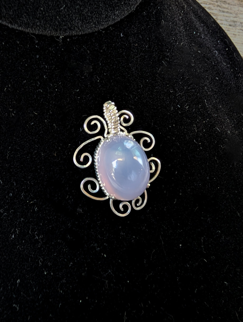 Lavender Chalcedony Pendant