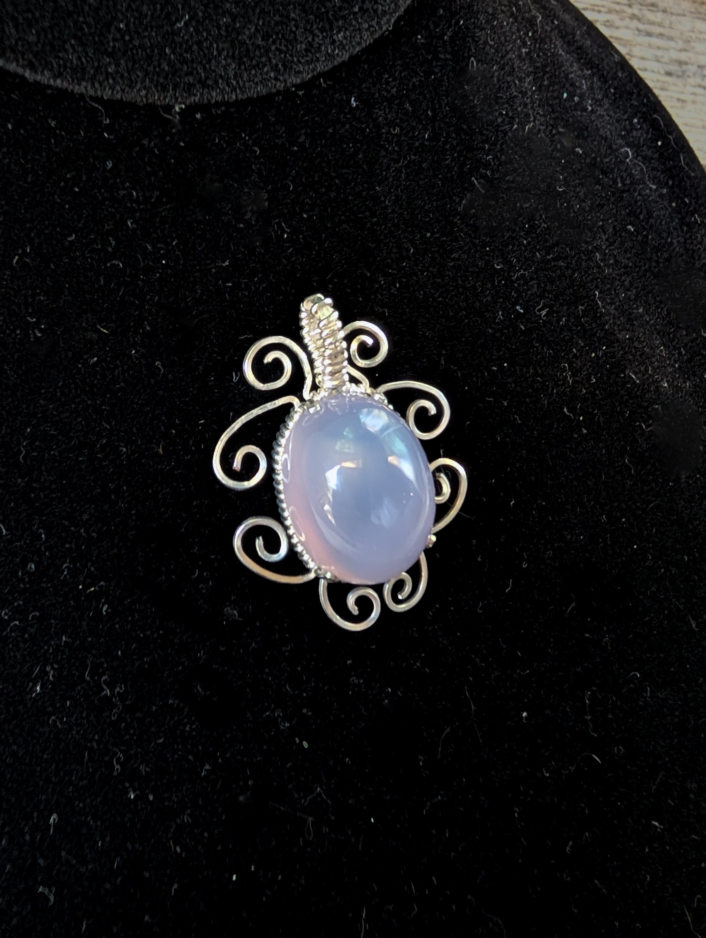 Lavender Chalcedony Pendant