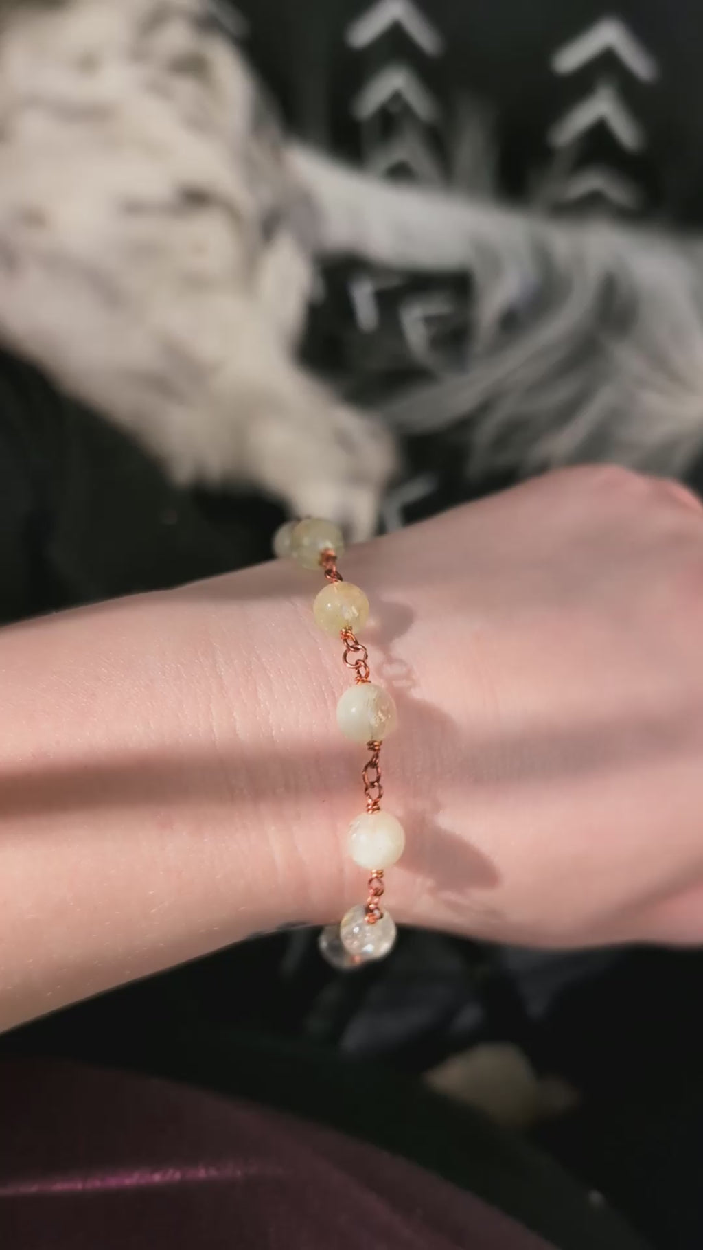 Citrine Bead Chain Bracelet