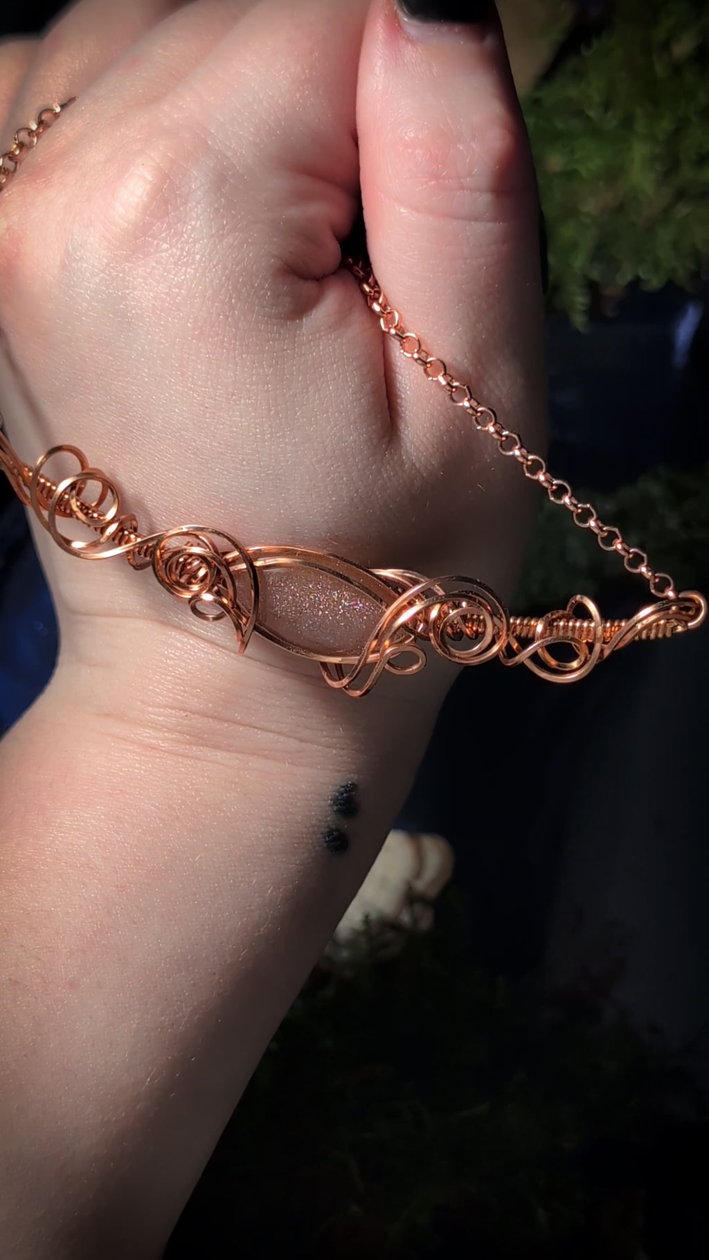 Peach Moonstone Pendant Necklace