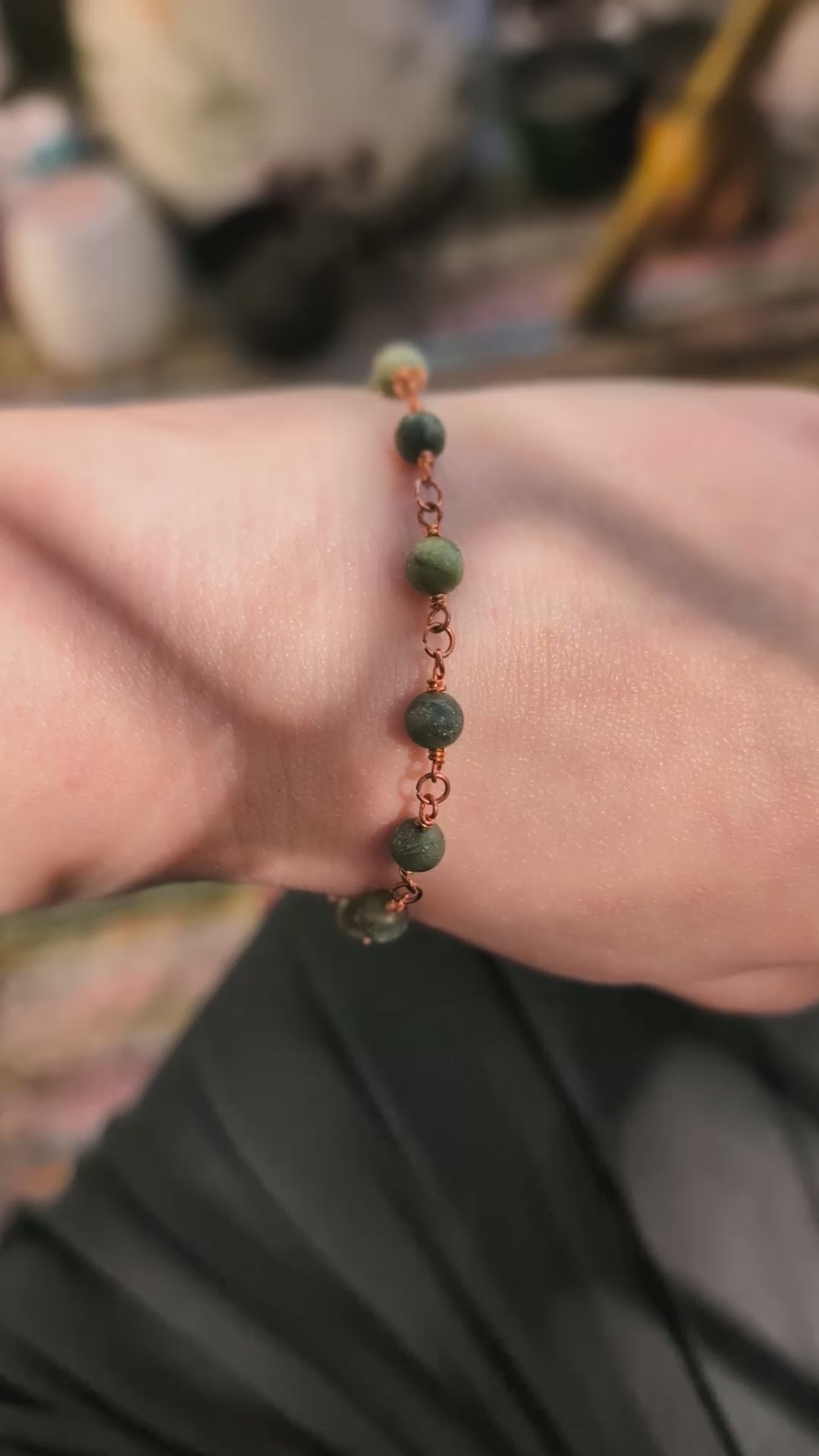 Serpentine Beaded Chain Bracelet